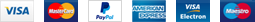 Visa, Mastercard, PayPal, American Express, Visa Electron i Maestro