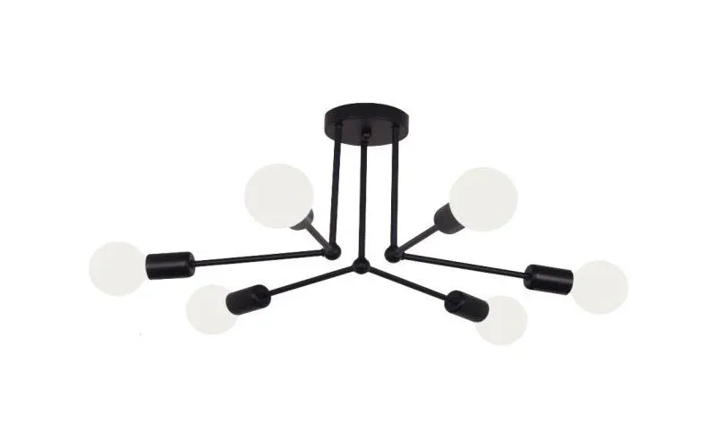 Luster 6xE27 Lorenzo-6 black 021-025-0006
