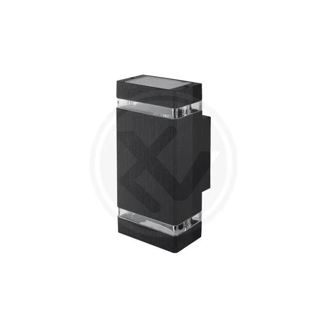 Vrtna lampa 2xGU10 crna kvadratna Hana LVT 1250