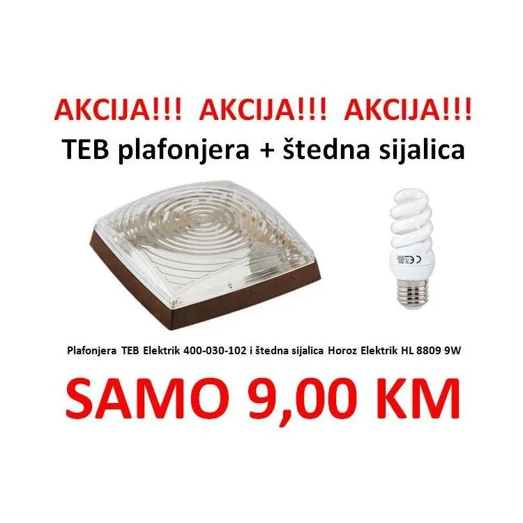 Plafonjera TEB Square Classic Walnut 400-030-102