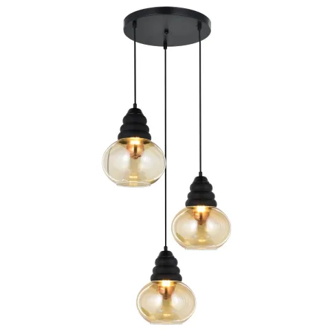 Luster/visilica 3xE27 Dilan 3 Sarkit Black OKTAY 213