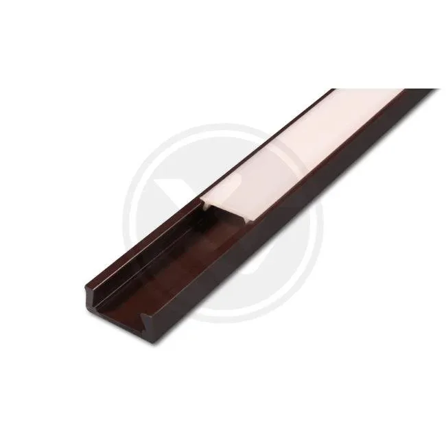 PVC profil za LED traku crni 2m LVT 0459